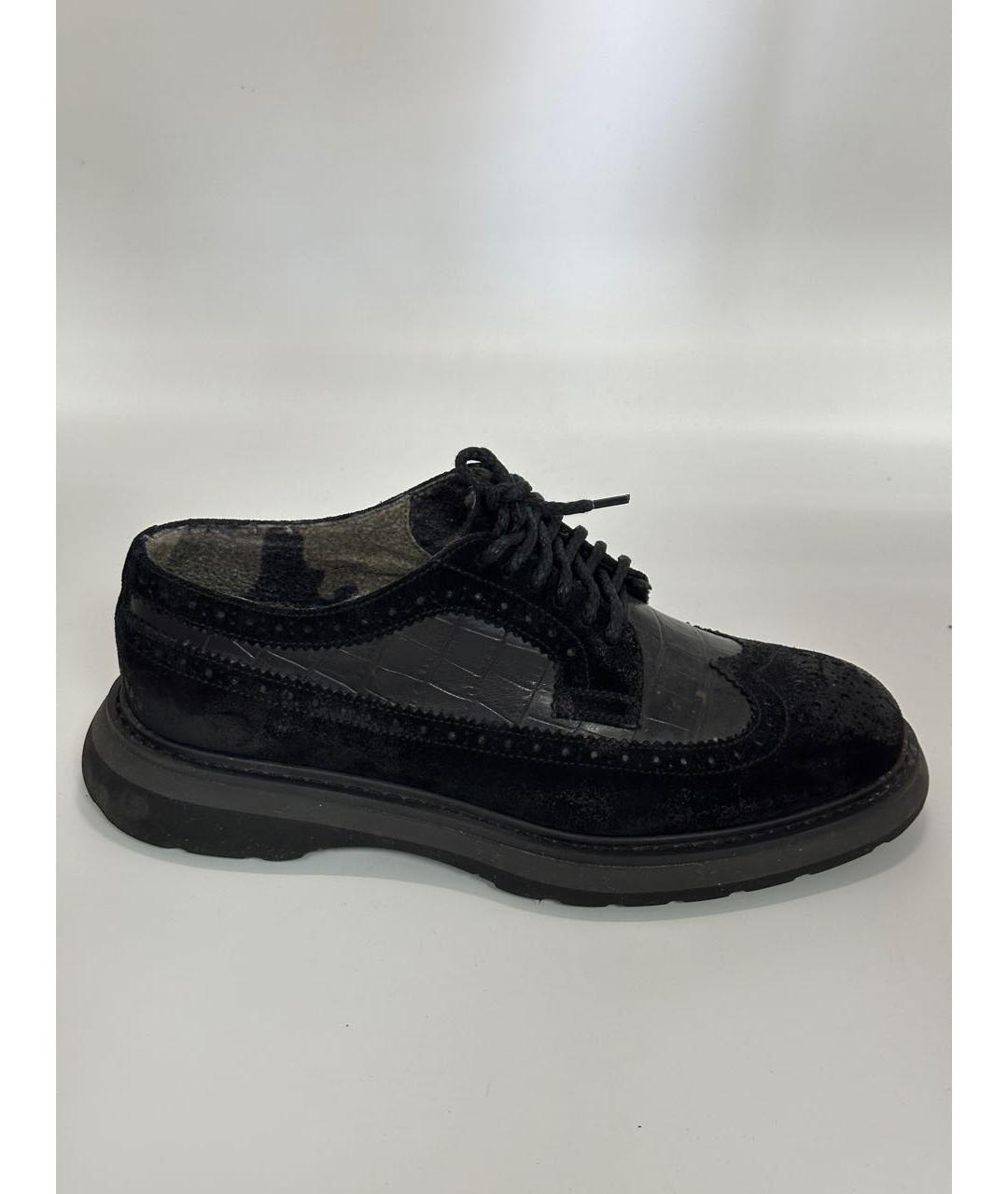 DOUCAL'S Черные кожаные низкие ботинки, фото 6