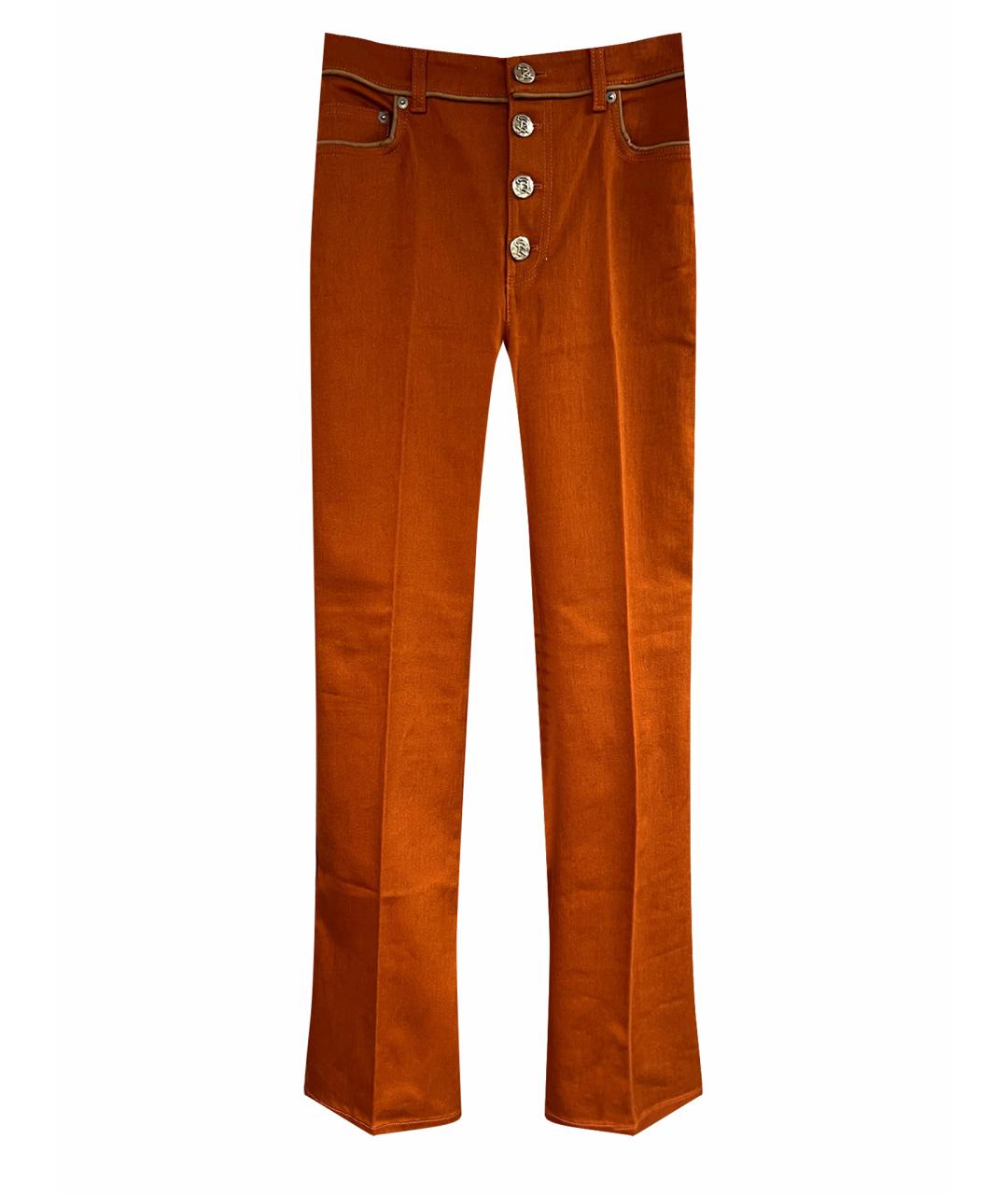 SONIA RYKIEL Оранжевое хлопко-эластановые джинсы клеш, фото 1