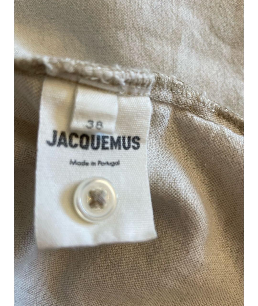 JACQUEMUS Бежевая льняная рубашка, фото 3