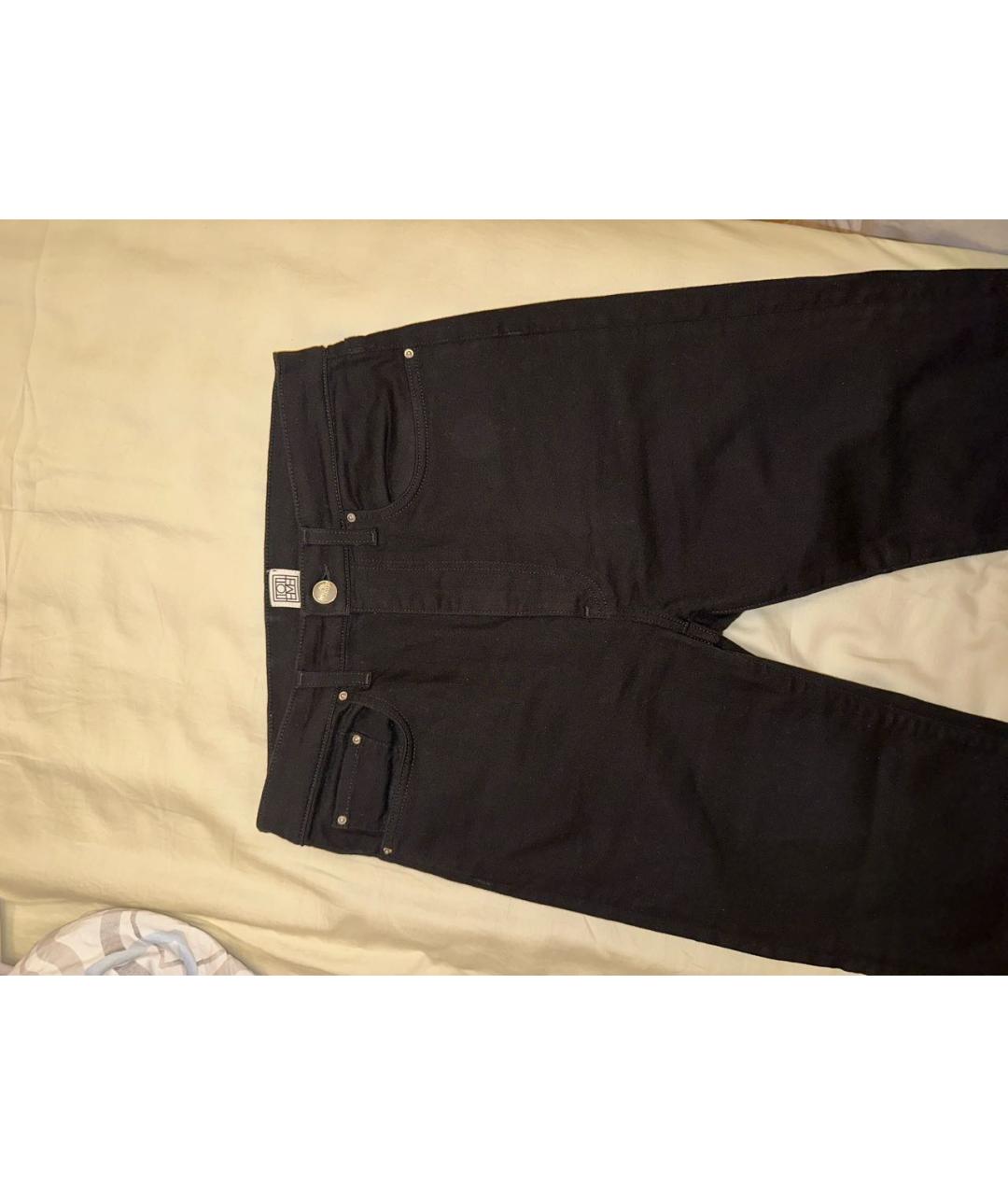 TOTEME Черные хлопко-эластановые джинсы слим, фото 2