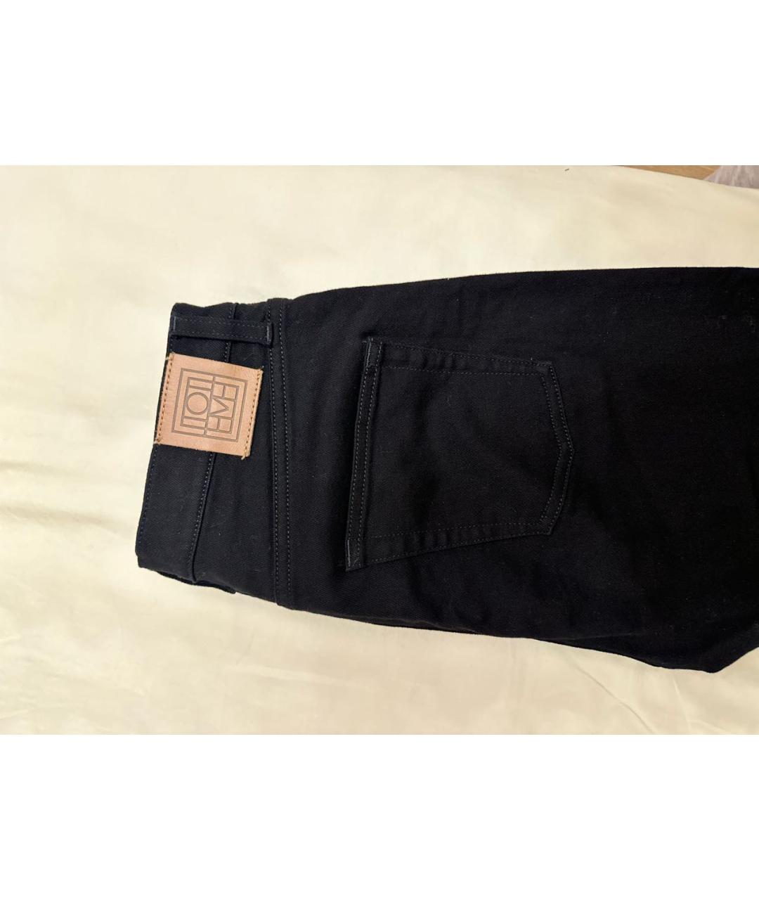 TOTEME Черные хлопко-эластановые джинсы слим, фото 4