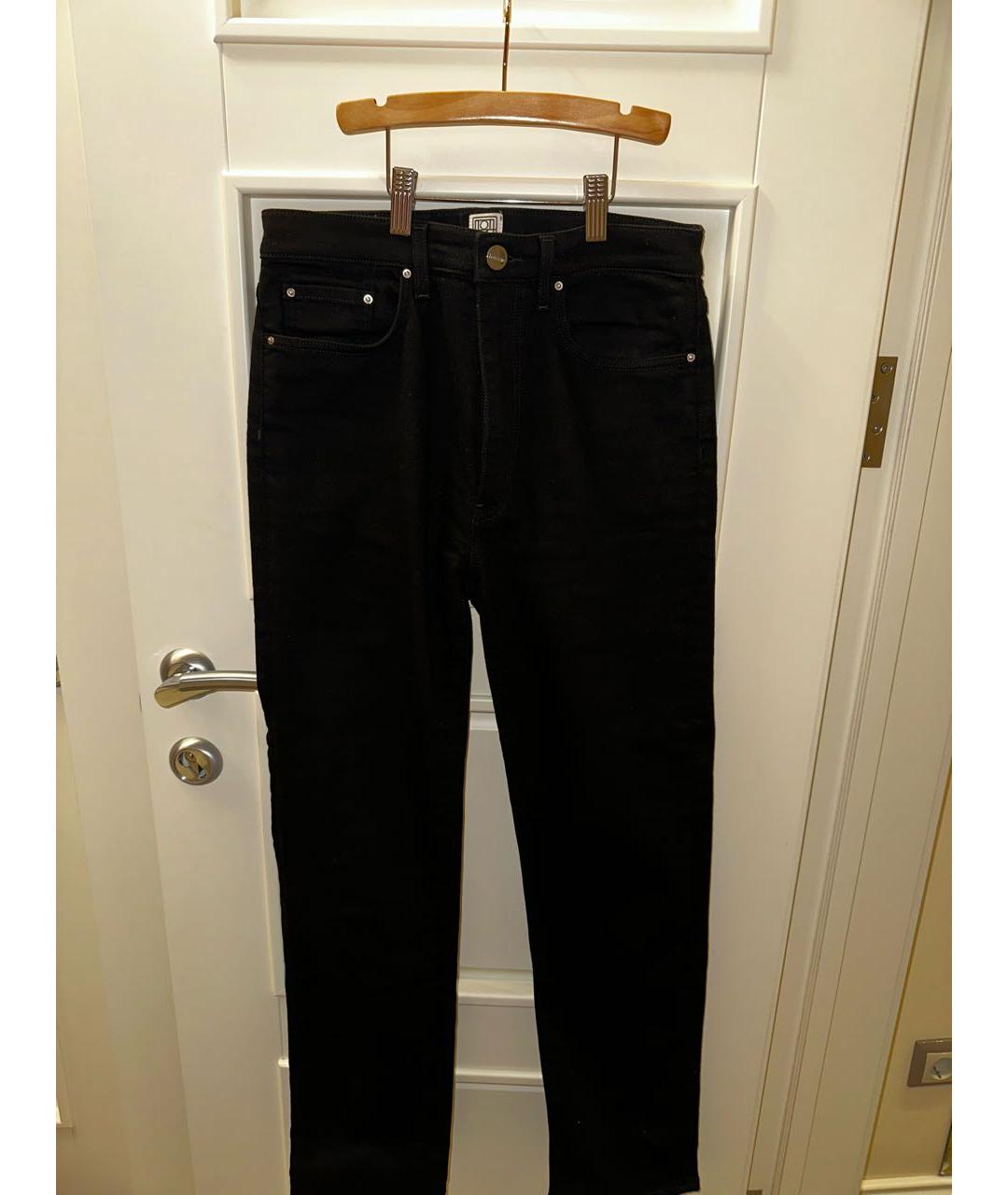 TOTEME Черные хлопко-эластановые джинсы слим, фото 6