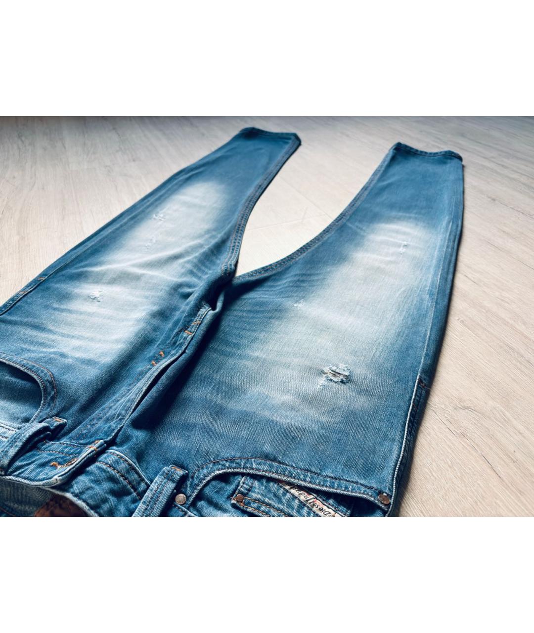 DIESEL Синие хлопко-эластановые джинсы скинни, фото 4