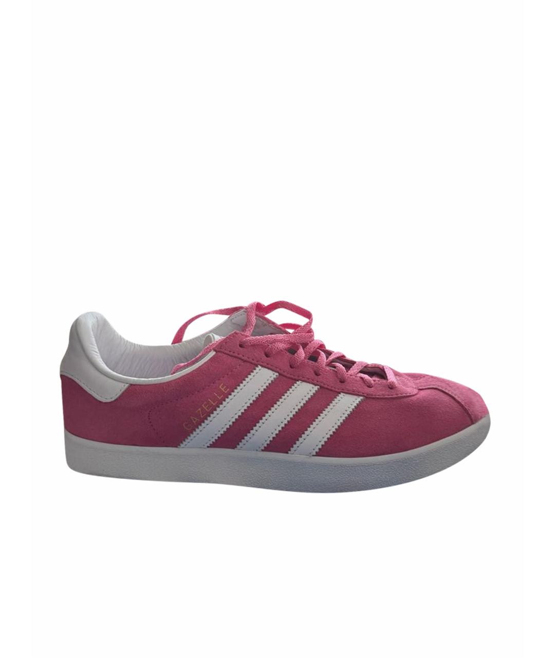 ADIDAS Розовые замшевые кроссовки, фото 1