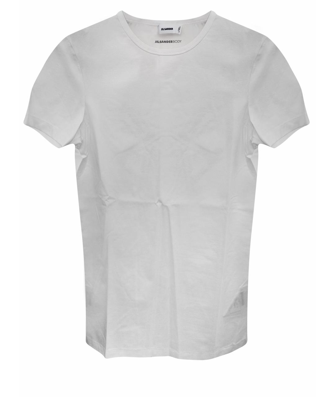 JIL SANDER Белая хлопко-эластановая футболка, фото 1