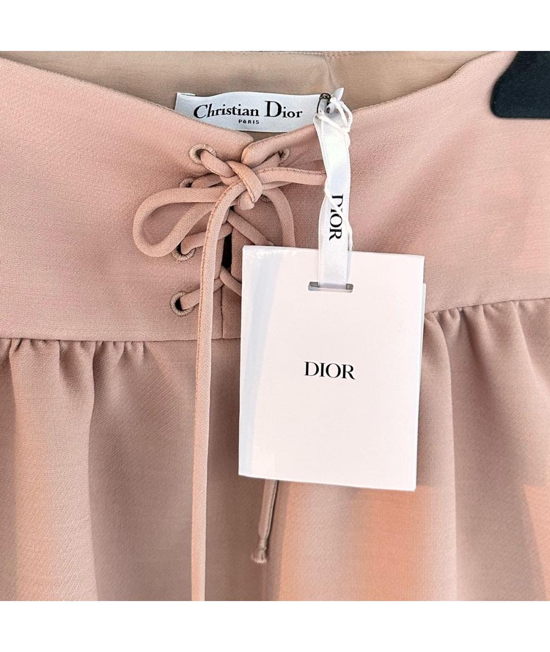 CHRISTIAN DIOR PRE-OWNED Розовая шерстяная юбка мини, фото 3