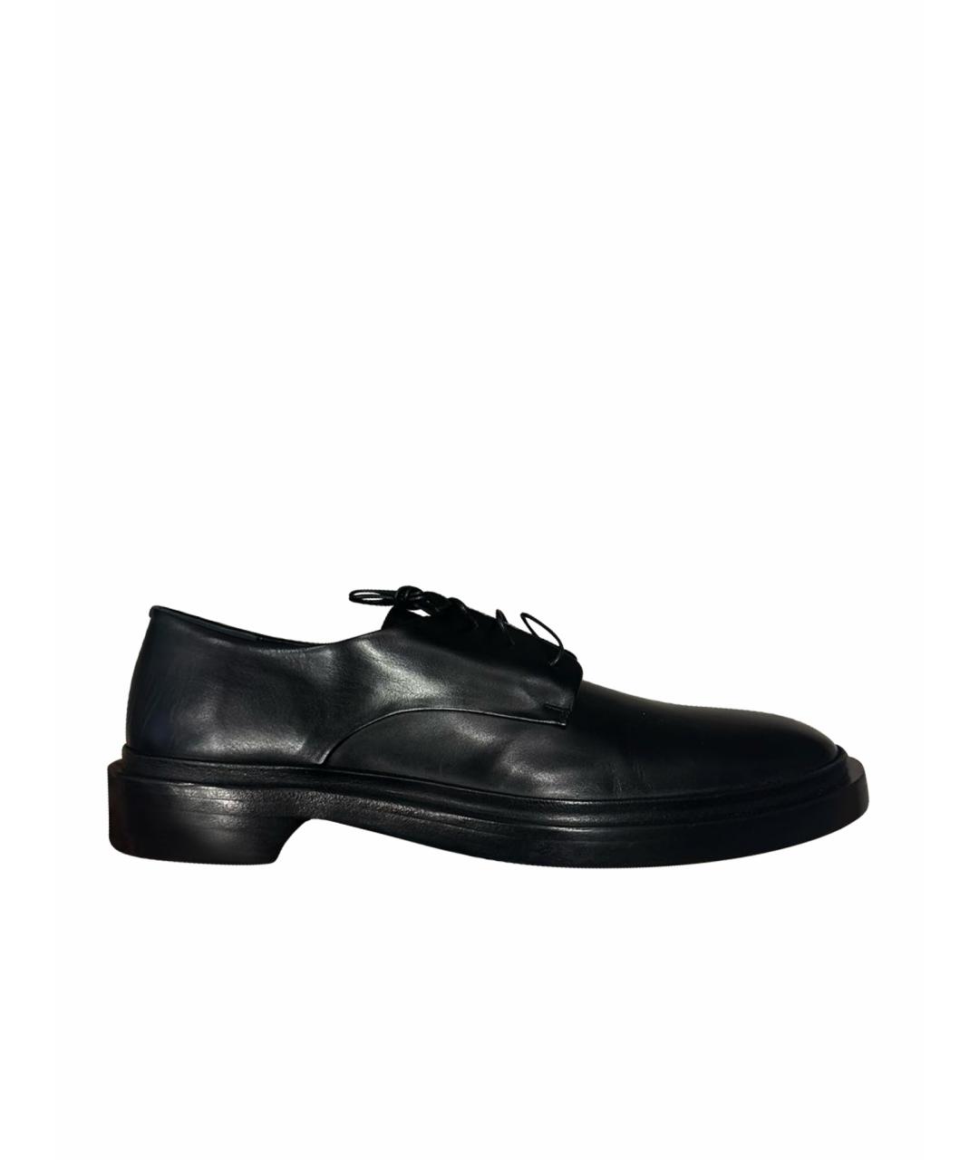JIL SANDER Черные кожаные туфли, фото 1