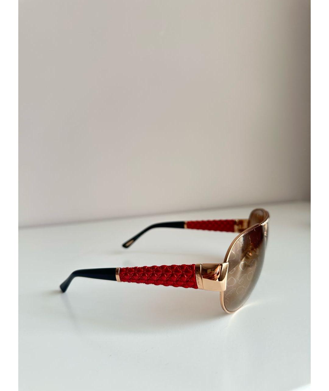 CHOPARD Красные металлические солнцезащитные очки, фото 2
