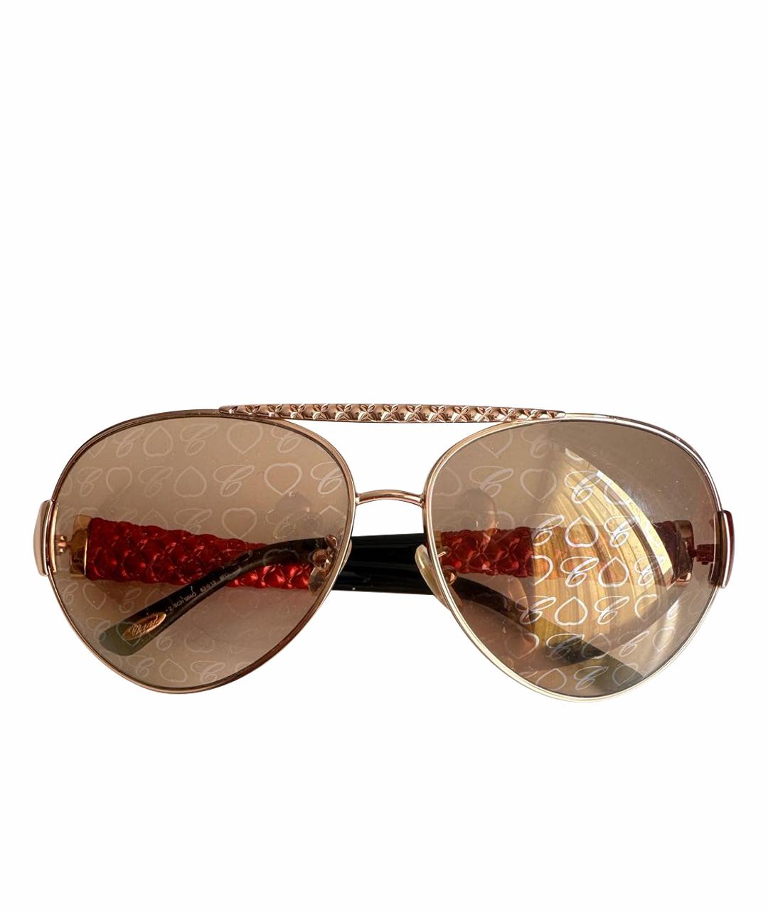 CHOPARD Красные металлические солнцезащитные очки, фото 1