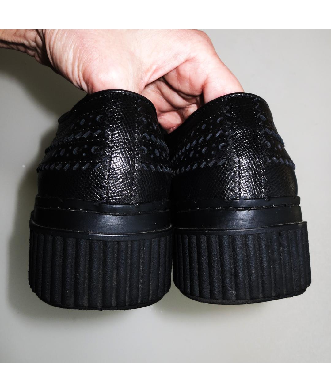 TOD'S Черные кожаные лоферы, фото 4