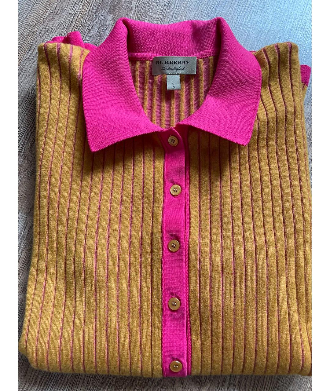 BURBERRY Оранжевый кашемировый джемпер / свитер, фото 2