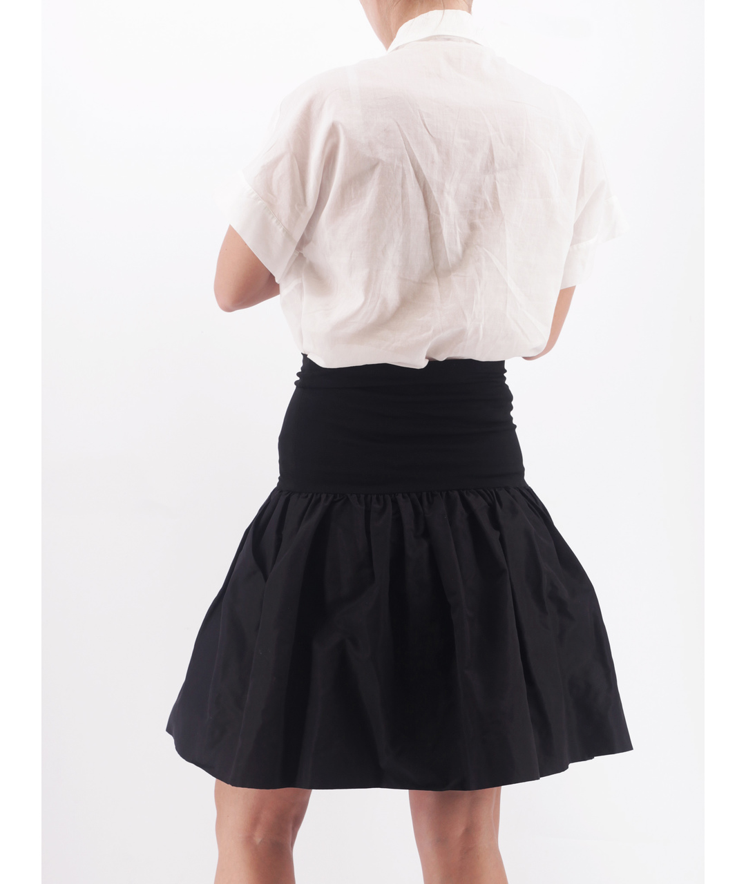 MIU MIU Черная полиэстеровая юбка мини, фото 3