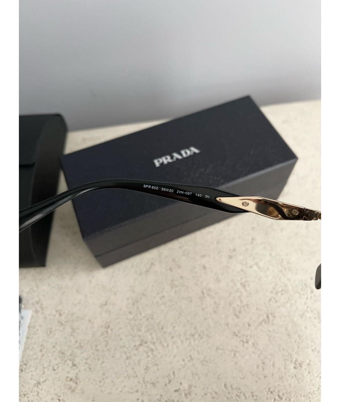PRADA Черные металлические солнцезащитные очки, фото 8
