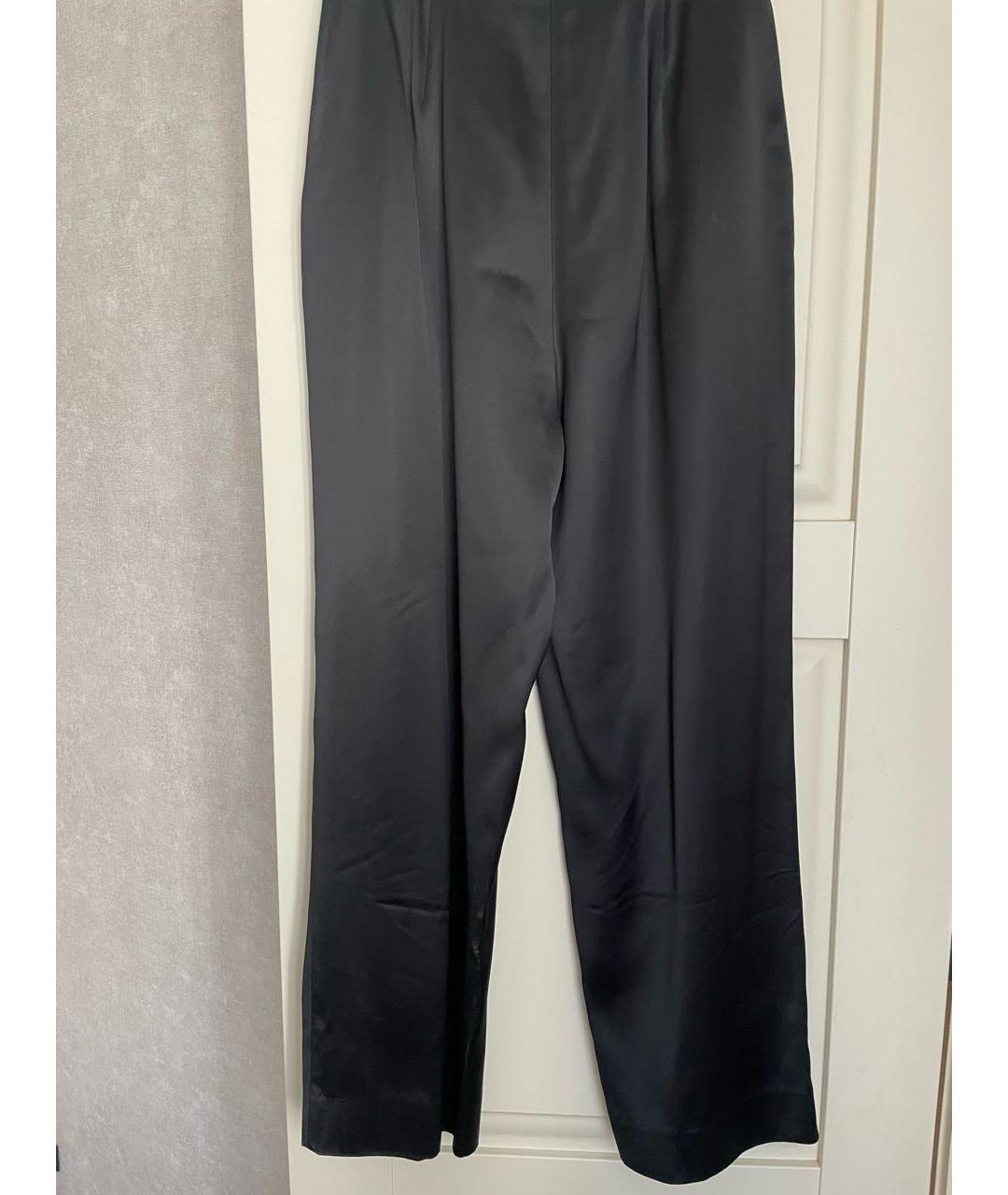 TOTEME Черные вискозные брюки широкие, фото 2