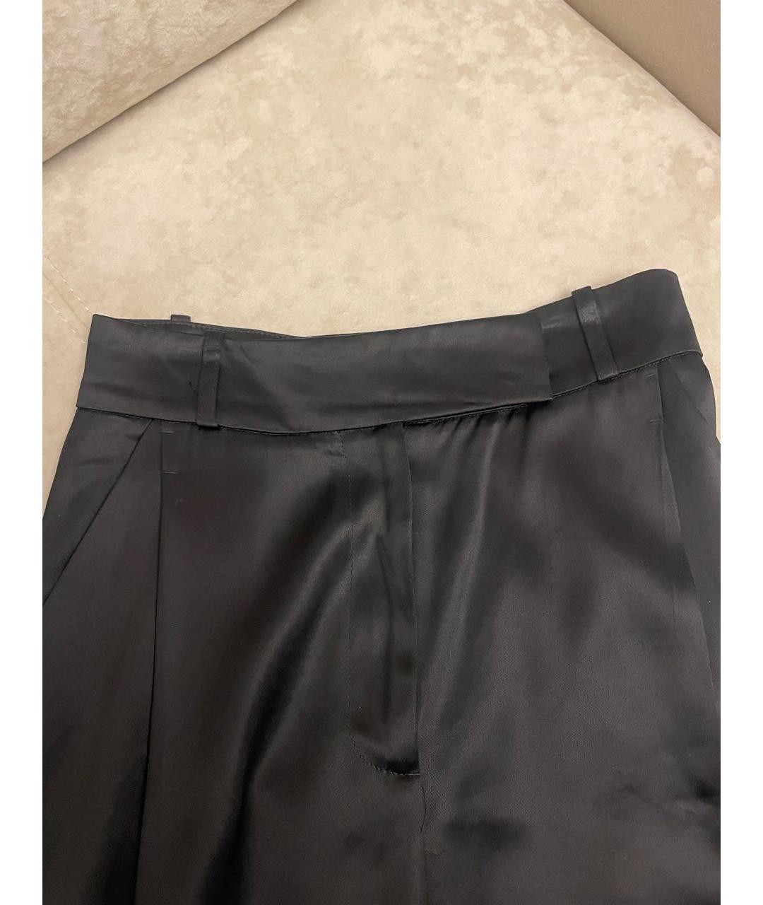 TOTEME Черные вискозные брюки широкие, фото 3