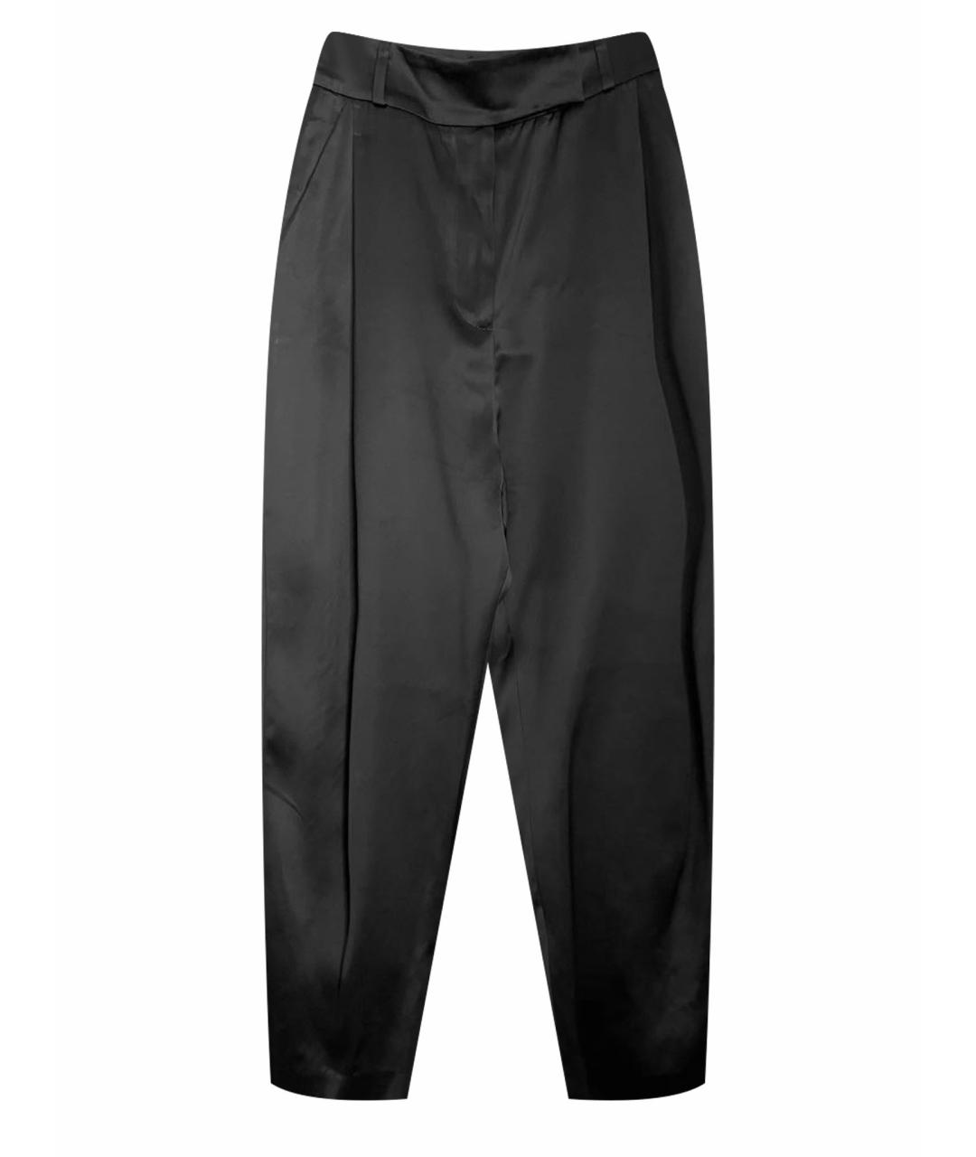 TOTEME Черные вискозные брюки широкие, фото 1