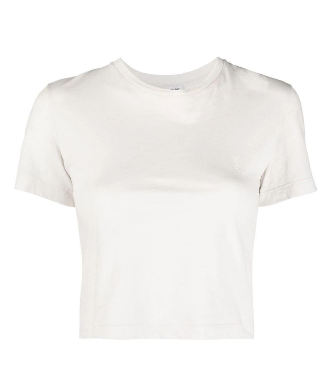 SAINT LAURENT Белая футболка, фото 1