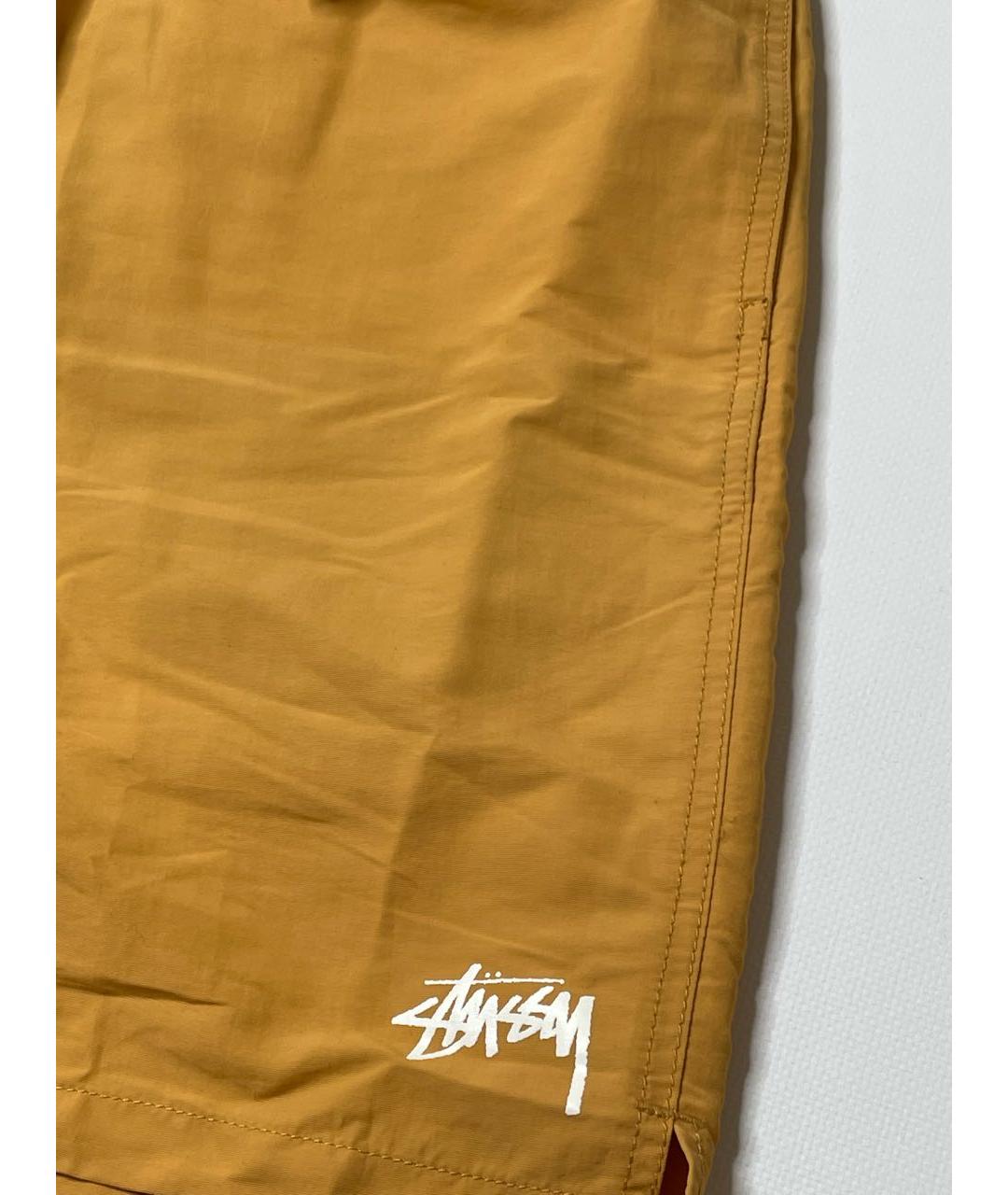 STUSSY Горчичные полиэстеровые шорты, фото 2