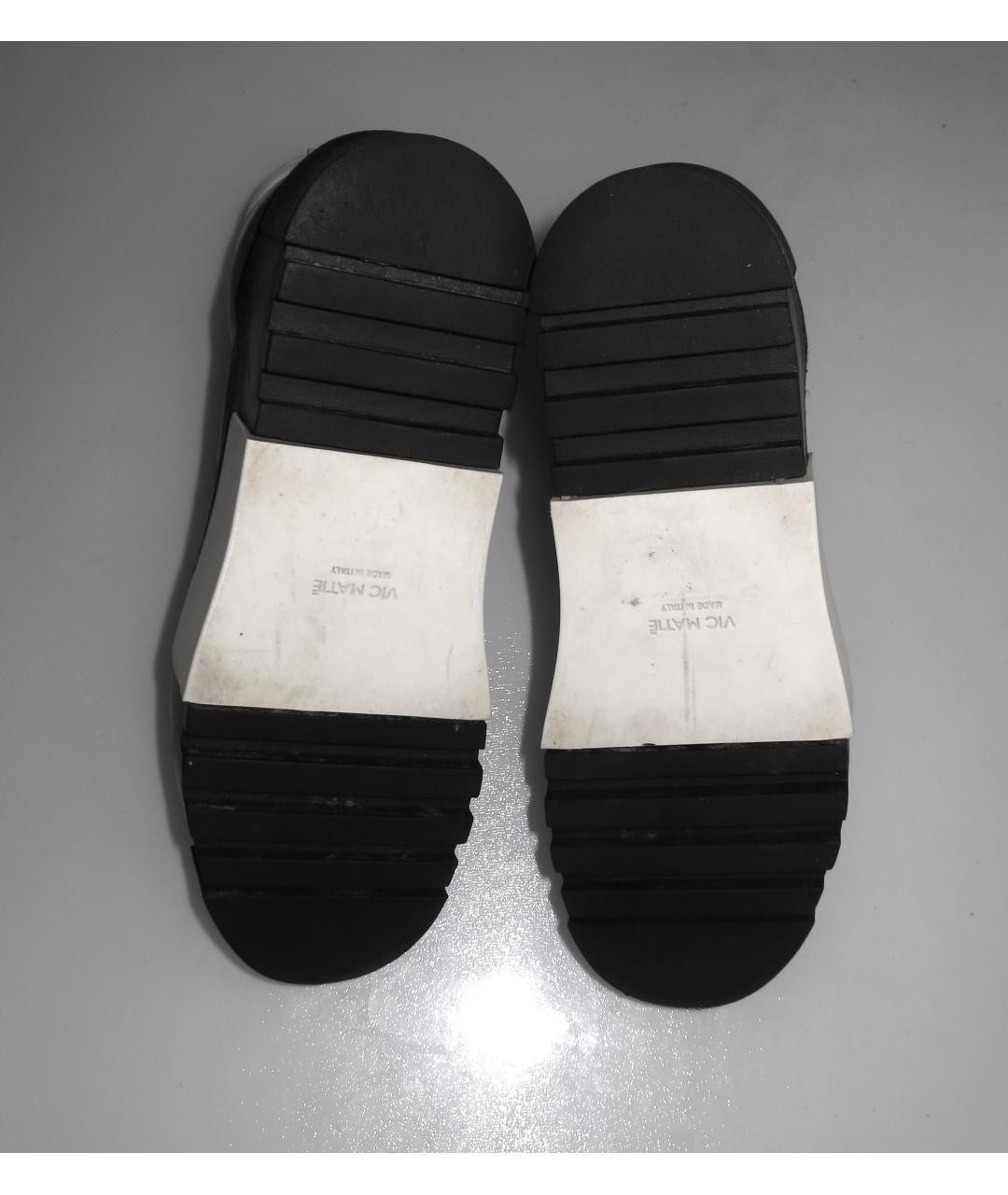 VIC MATIE Черные кожаные ботинки, фото 8