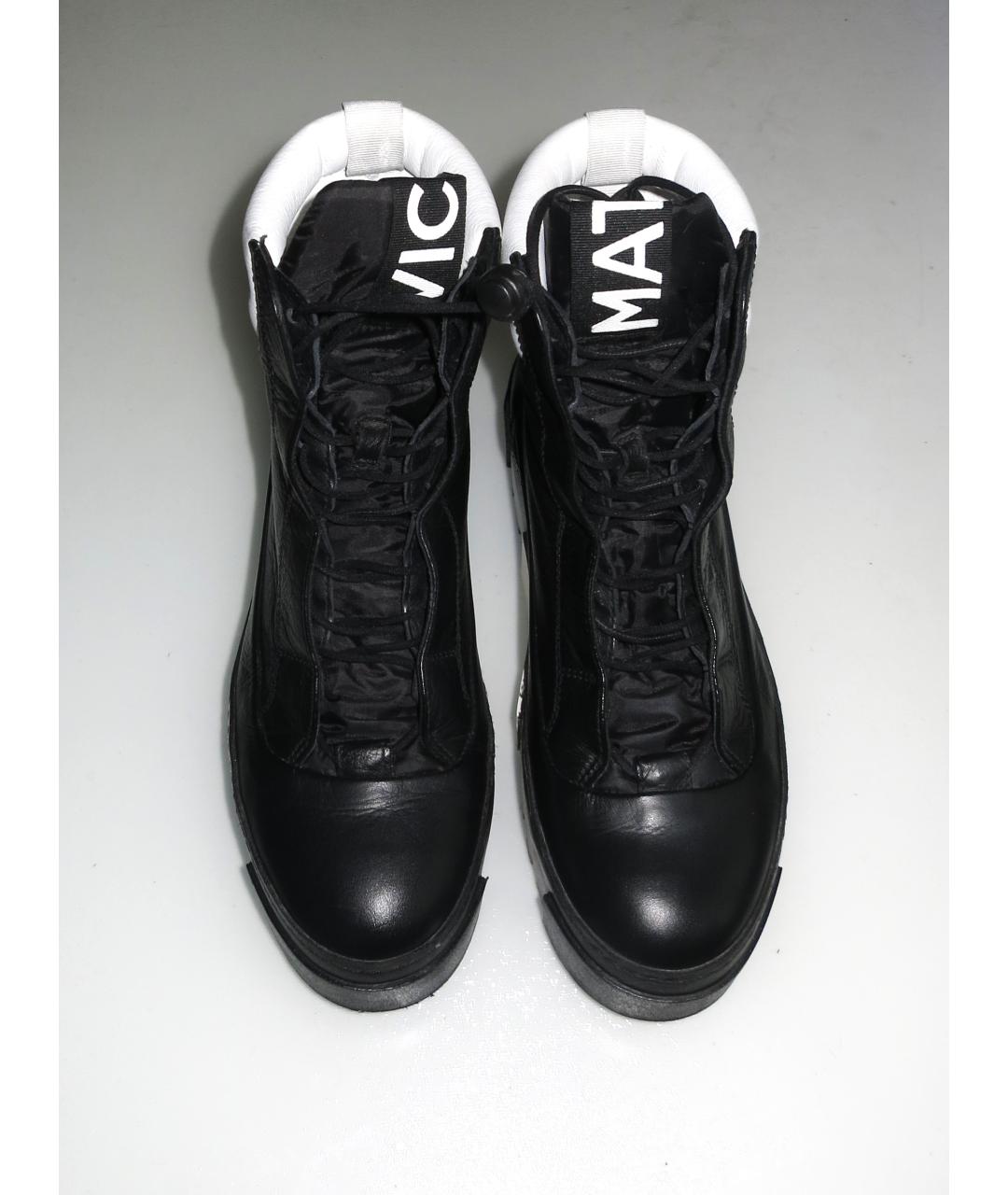 VIC MATIE Черные кожаные ботинки, фото 6