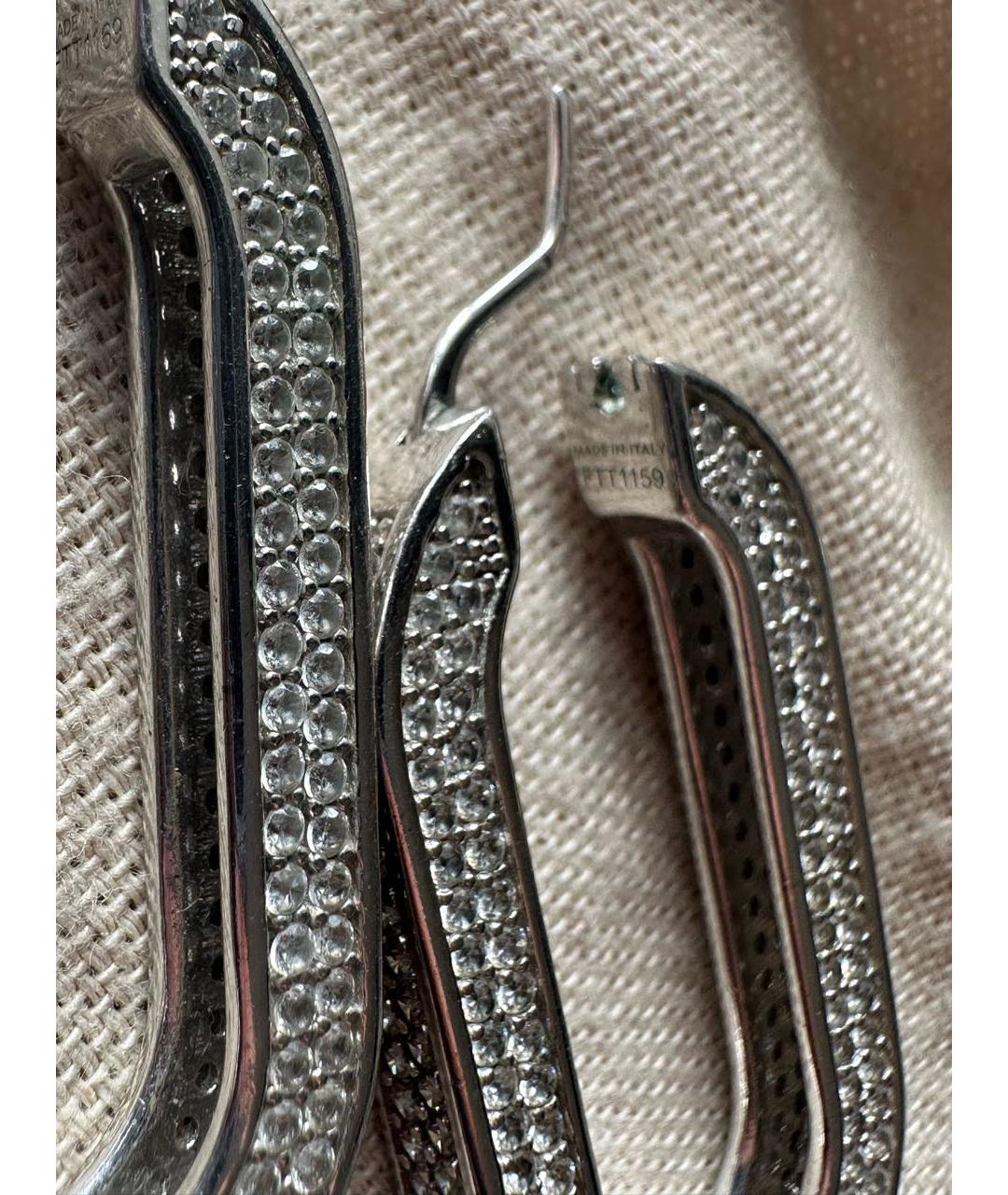 CELINE Серебряные металлические серьги, фото 2