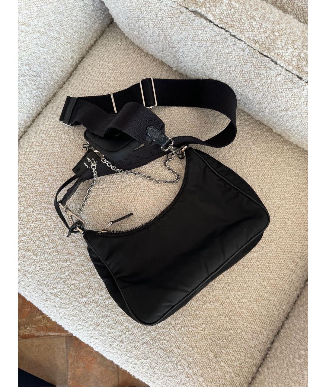 PRADA Черная тканевая сумка через плечо, фото 2