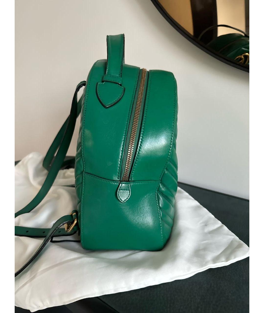 GUCCI Зеленый кожаный рюкзак, фото 2