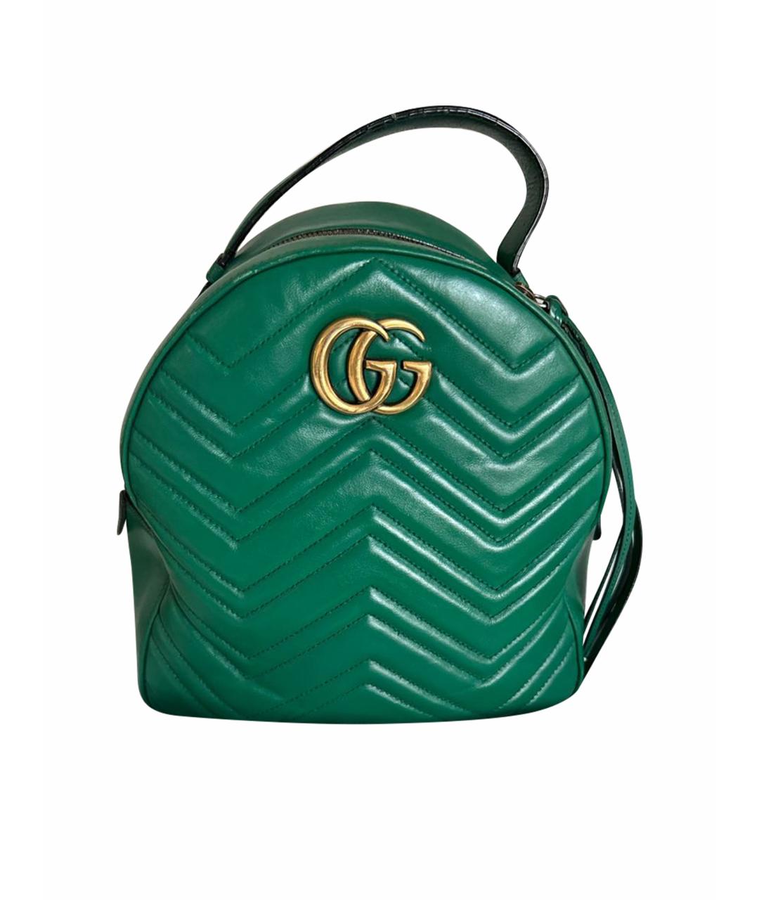 GUCCI Зеленый кожаный рюкзак, фото 1