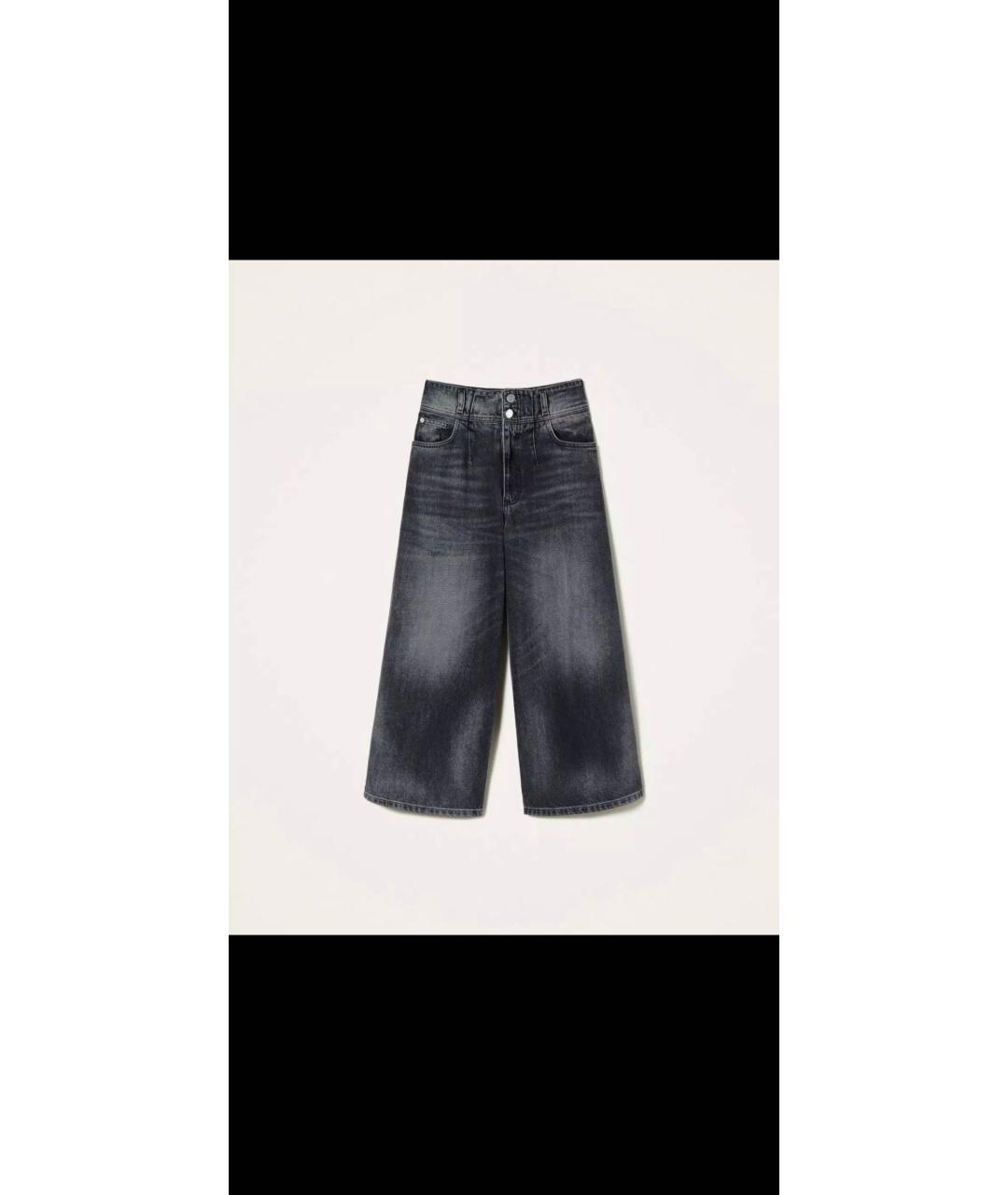 TWIN-SET Мульти хлопко-полиэстеровые джинсы клеш, фото 4