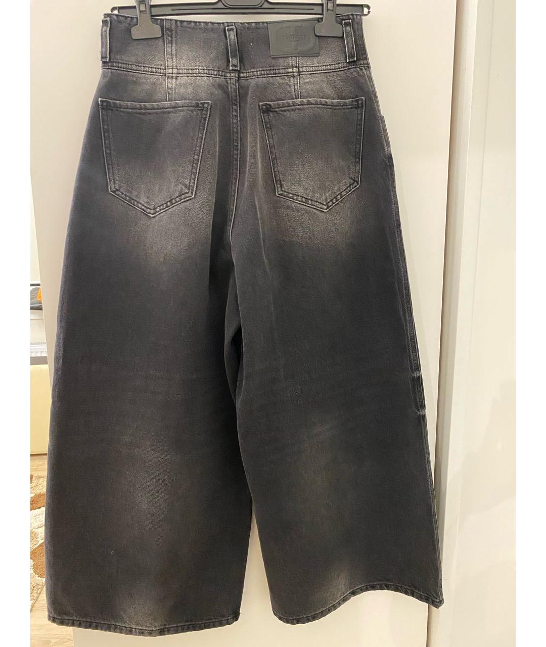 TWIN-SET Мульти хлопко-полиэстеровые джинсы клеш, фото 2