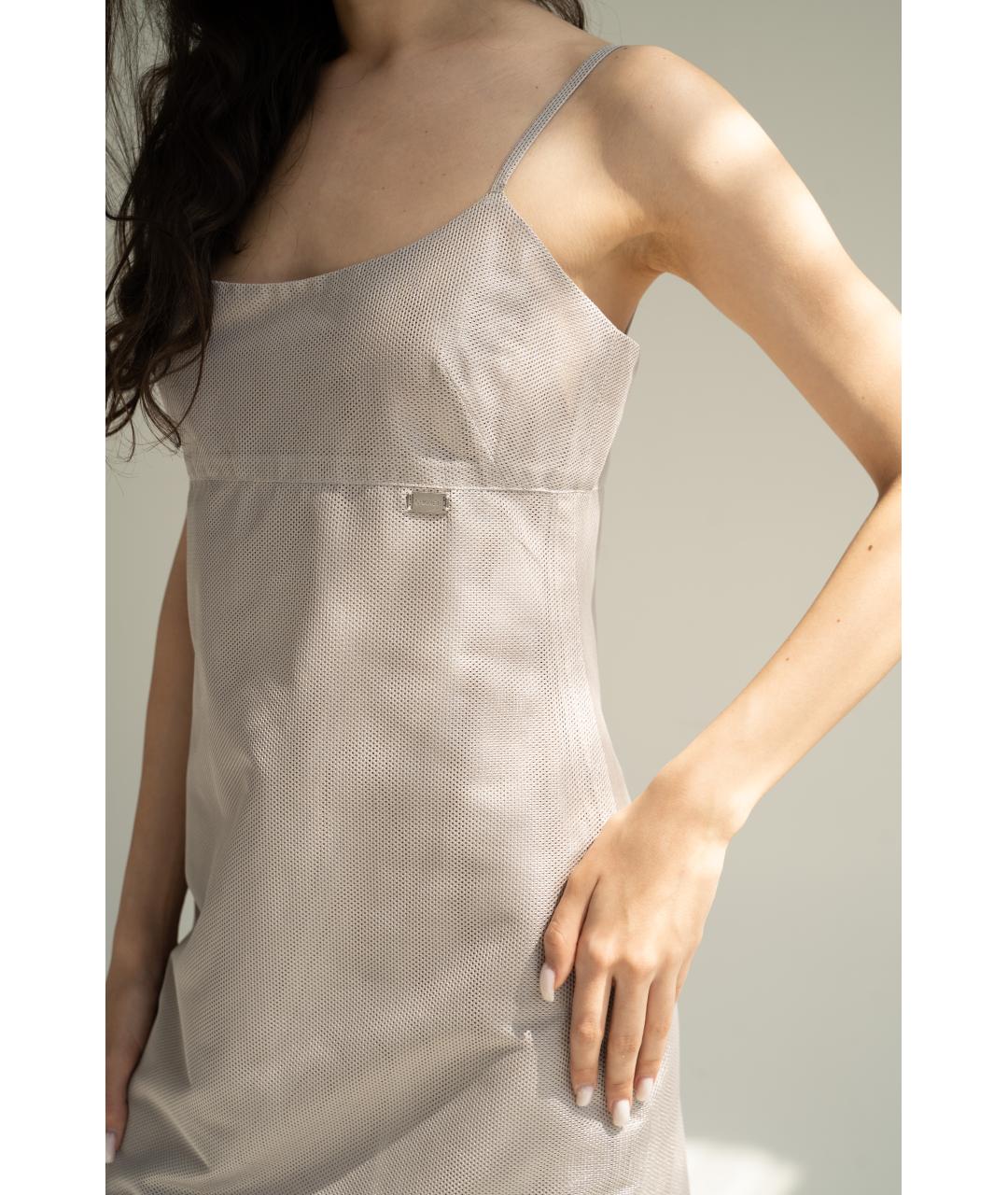 CHANEL PRE-OWNED Серебряное полиэстеровое коктейльное платье, фото 7
