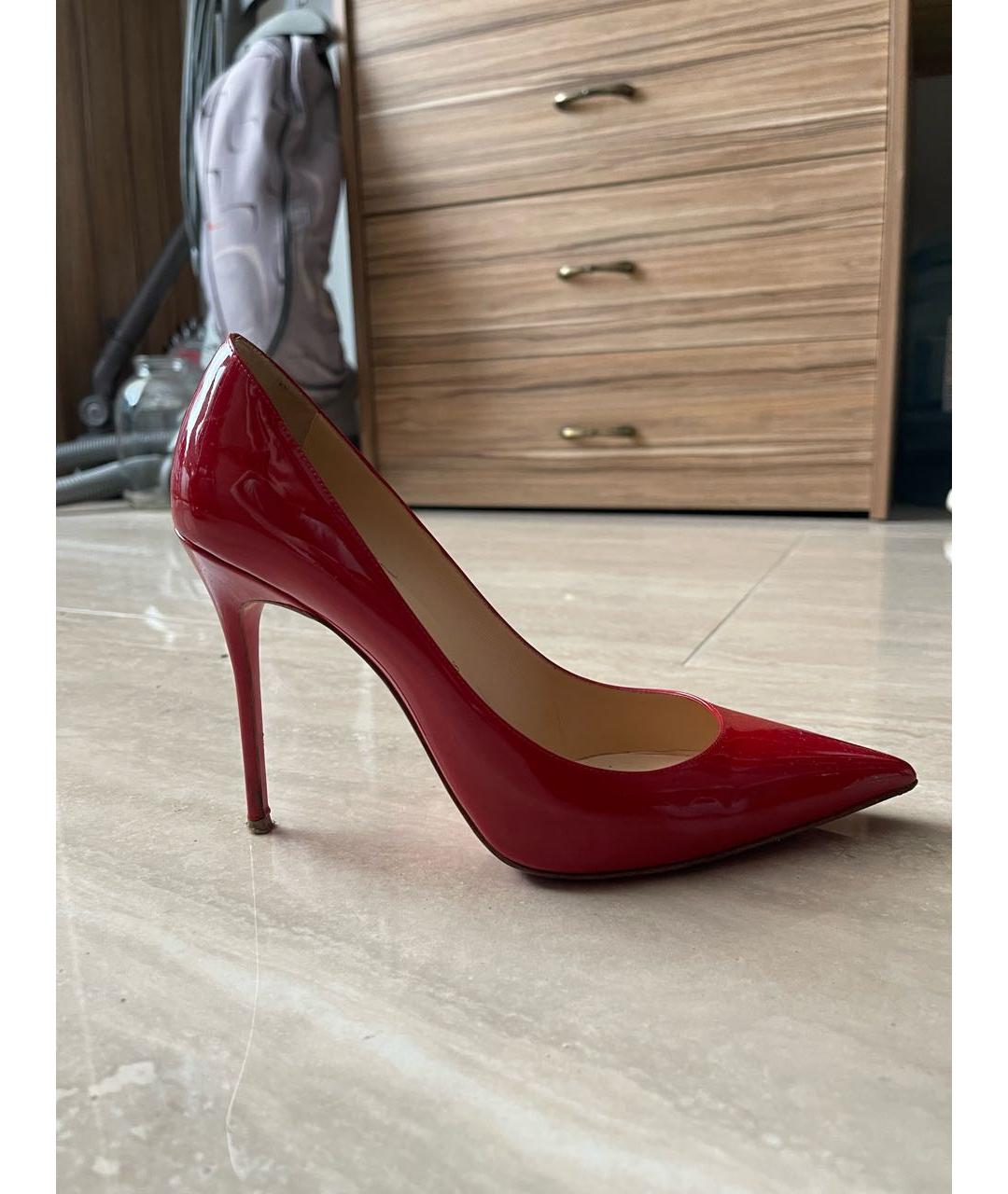 CHRISTIAN LOUBOUTIN Красные туфли из лакированной кожи, фото 7