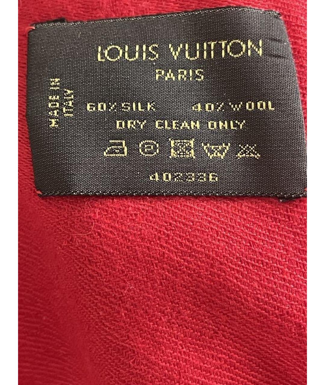 LOUIS VUITTON PRE-OWNED Красный шерстяной платок, фото 3