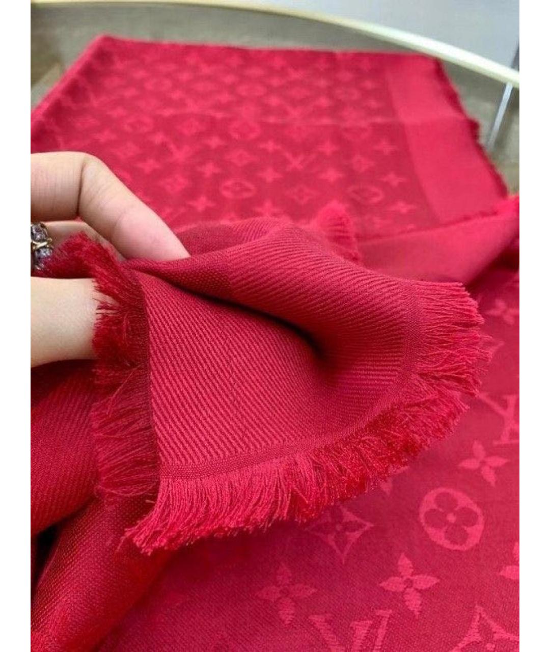 LOUIS VUITTON PRE-OWNED Красный шерстяной платок, фото 2
