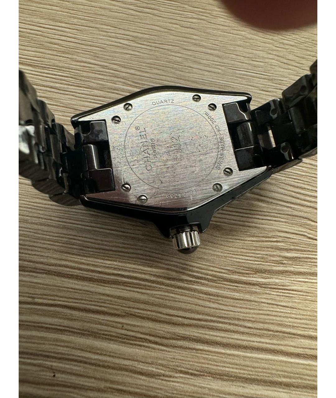 CHANEL Черные керамические часы, фото 3