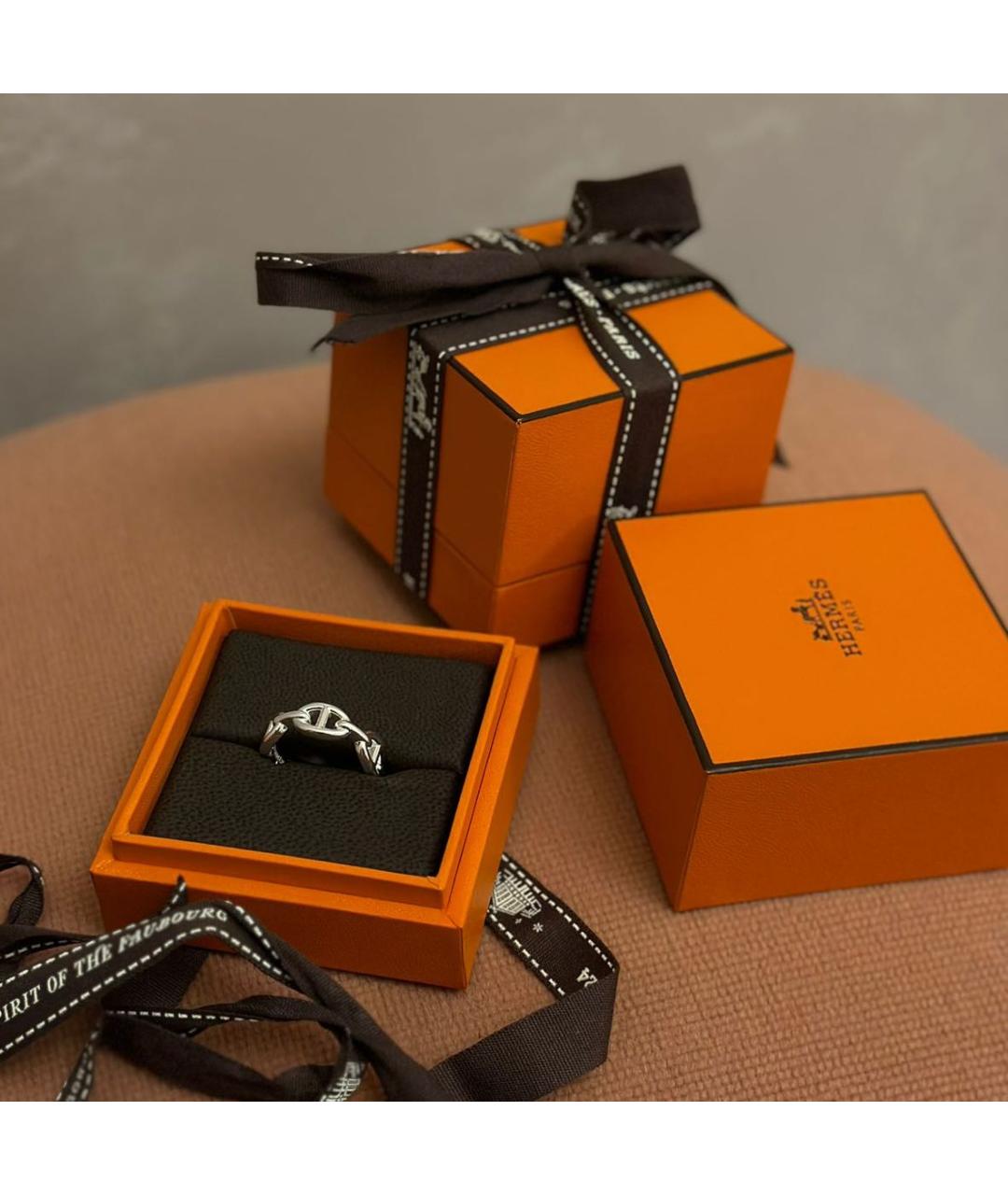 HERMES PRE-OWNED Серебряное серебряное кольцо, фото 2