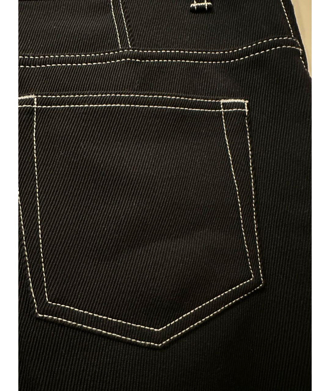 AMI ALEXANDRE MATTIUSSI Черные хлопко-полиэстеровые прямые джинсы, фото 5