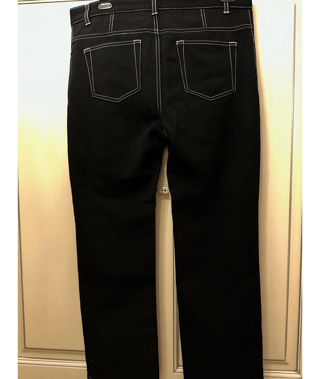 AMI ALEXANDRE MATTIUSSI Черные хлопко-полиэстеровые прямые джинсы, фото 4
