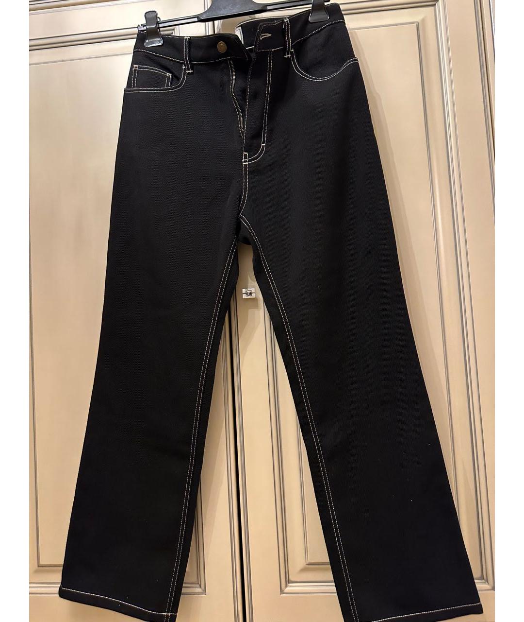 AMI ALEXANDRE MATTIUSSI Черные хлопко-полиэстеровые прямые джинсы, фото 7