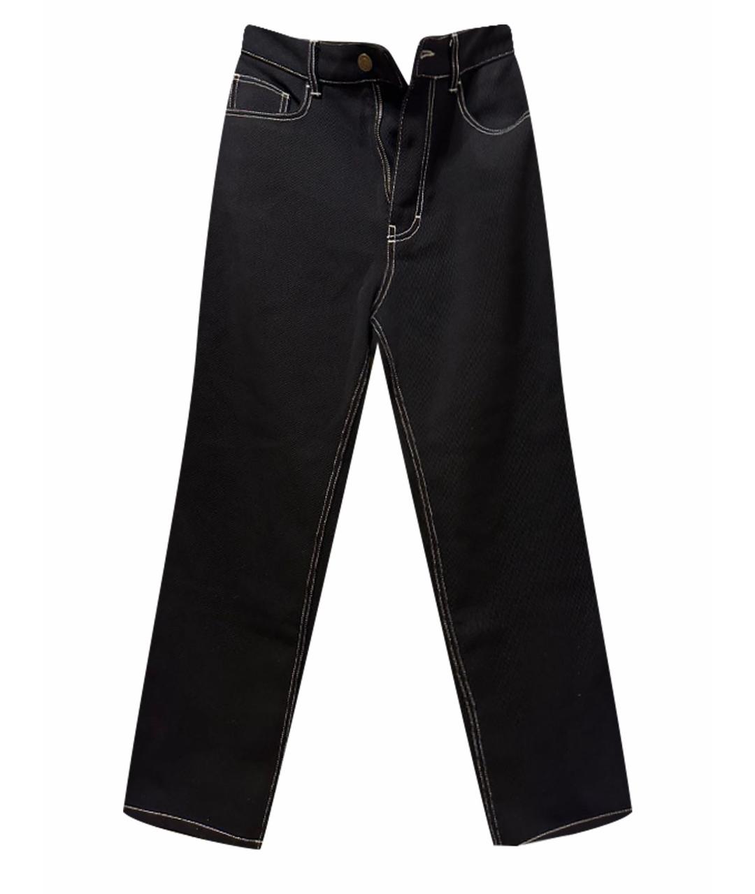 AMI ALEXANDRE MATTIUSSI Черные хлопко-полиэстеровые прямые джинсы, фото 1