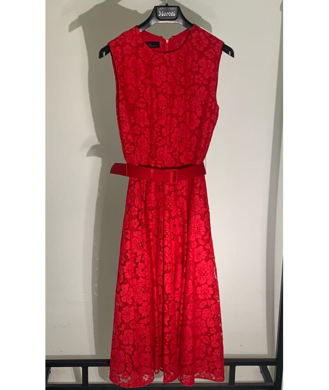 CAROLINA HERRERA Красное хлопковое коктейльное платье, фото 7