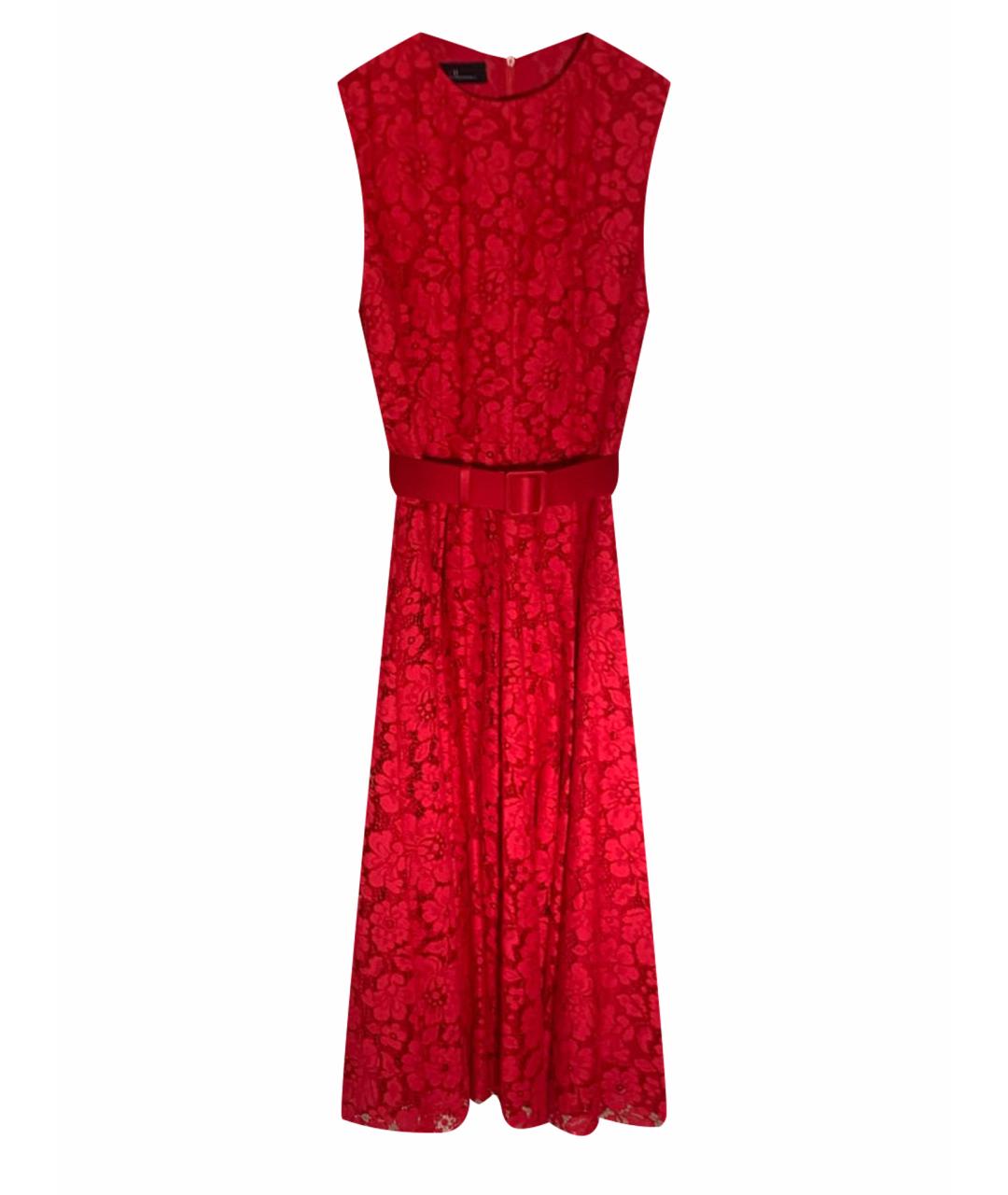 CAROLINA HERRERA Красное хлопковое коктейльное платье, фото 1