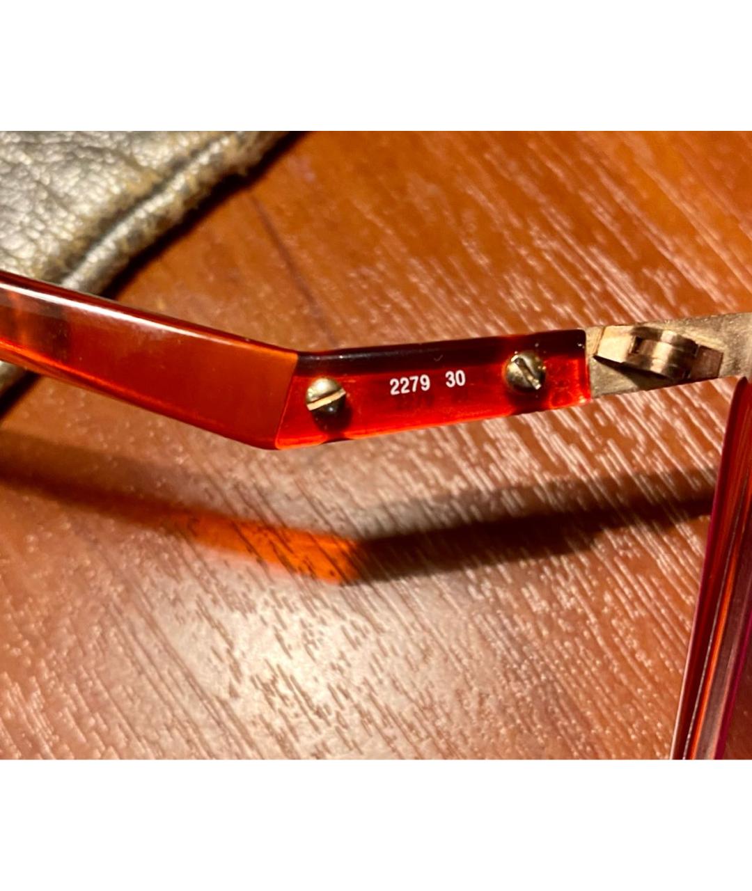 CHRISTIAN DIOR PRE-OWNED Красные пластиковые солнцезащитные очки, фото 6