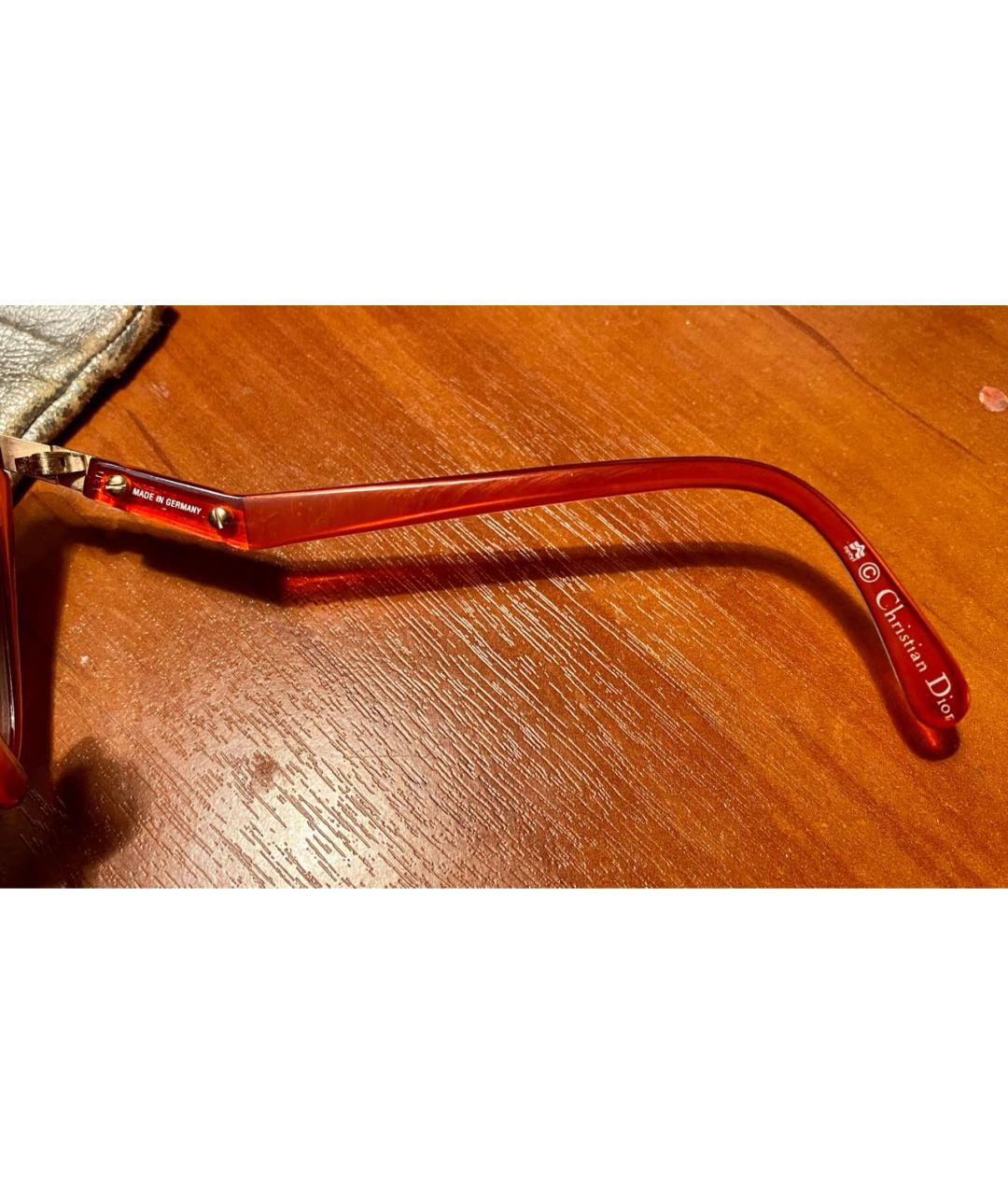 CHRISTIAN DIOR PRE-OWNED Красные пластиковые солнцезащитные очки, фото 4