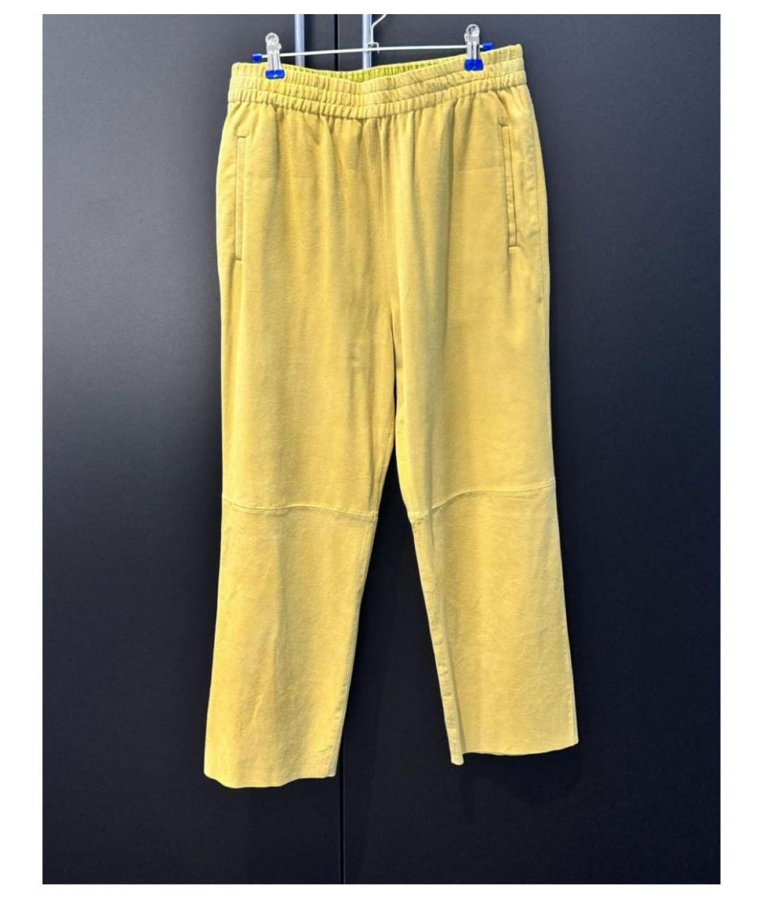 PINKO Желтые прямые брюки, фото 4