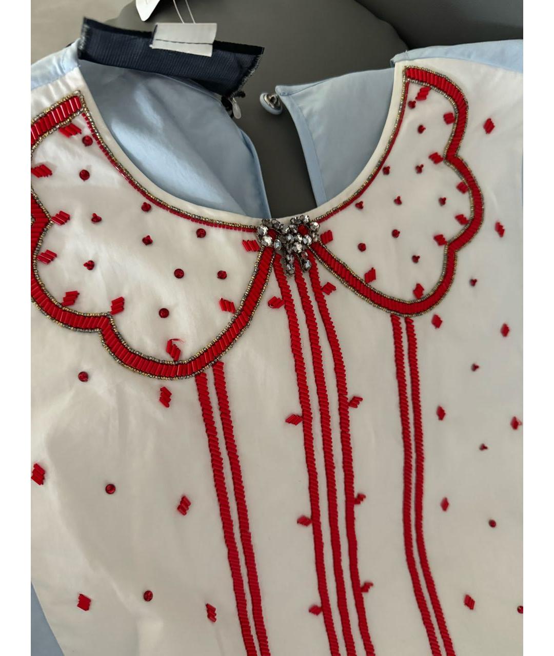 GUCCI Голубое хлопковое платье, фото 3