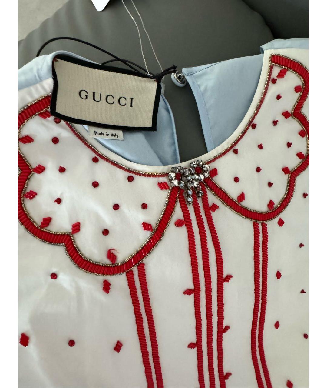 GUCCI Голубое хлопковое платье, фото 4