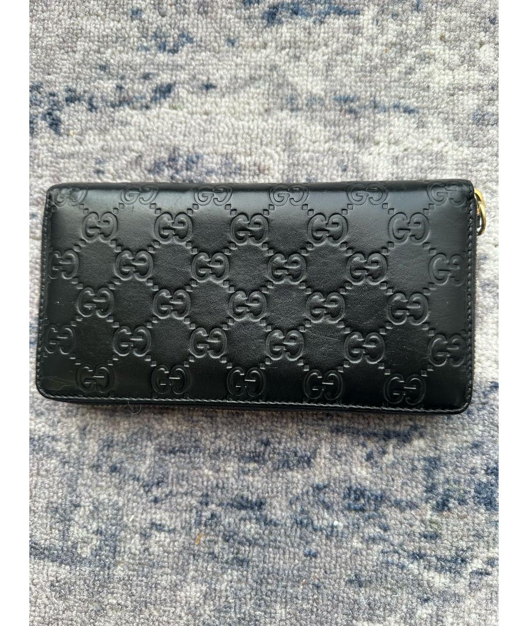 GUCCI Черный кожаный кошелек, фото 3