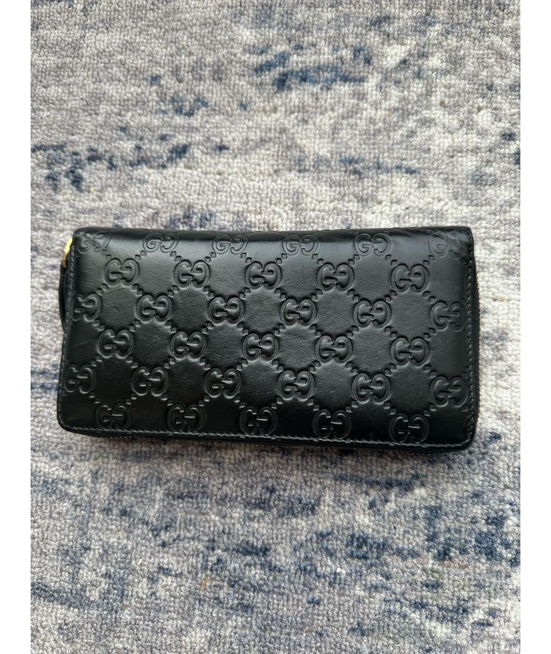 GUCCI Черный кожаный кошелек, фото 2