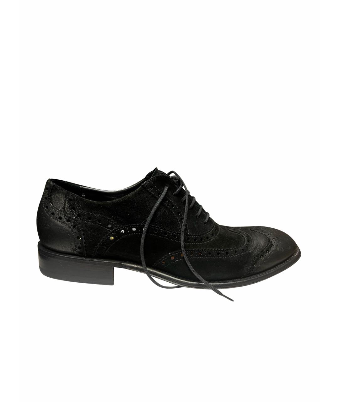 ROCCO P. Черные замшевые низкие ботинки, фото 1